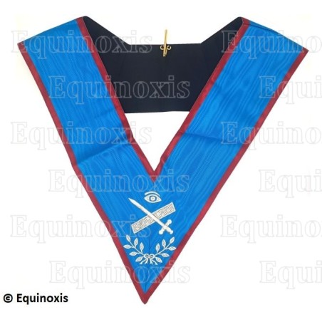 Sautoir maçonnique moiré – REAA – Deuxième Expert – Brodé machine