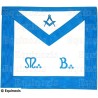 Tablier maçonnique en simili-cuir – Rite Français Groussier – Maître – Equerre et compas + MB