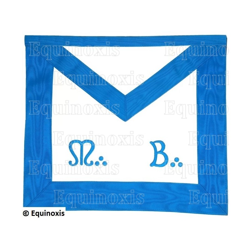 Tablier maçonnique en simili-cuir – Rite Français Groussier – Maître – MB