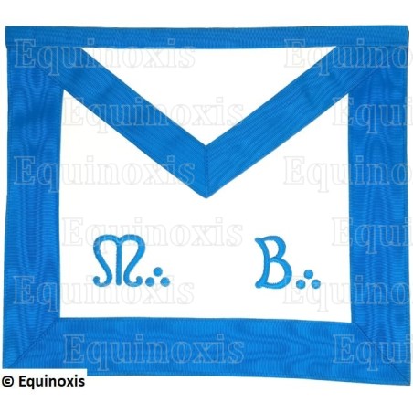 Tablier maçonnique en simili-cuir – Rite Français Groussier – Maître – MB
