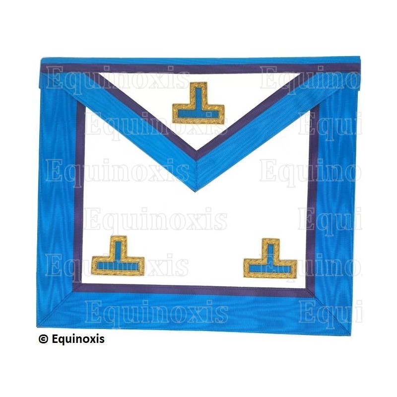 Tablier maçonnique en cuir – Memphis-Misraïm – Vénérable Maître – 3 taus