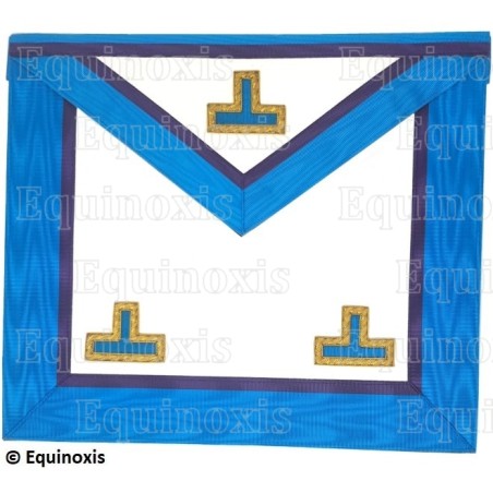 Tablier maçonnique en cuir – Memphis-Misraïm – Vénérable Maître – 3 taus