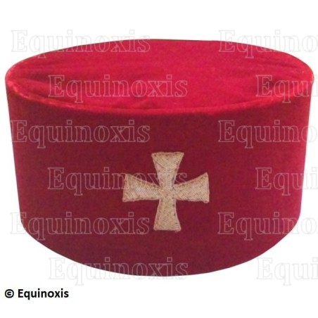 Toque maçonnique – Knights Templar (KT) – Toque du Temple – Taille 59