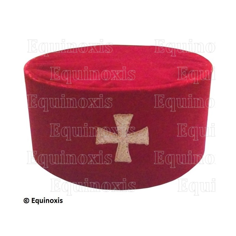 Toque maçonnique – Knights Templar (KT) – Toque du Temple – Taille 58