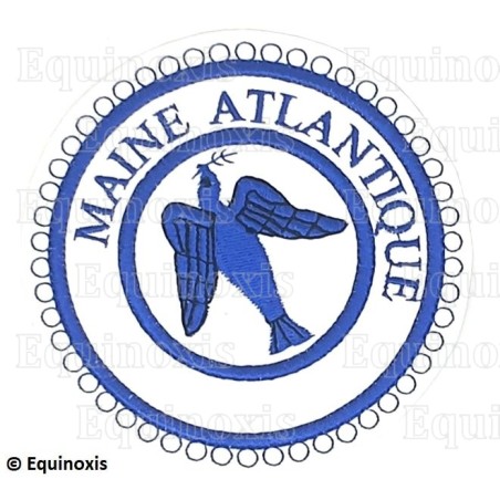 Badge / Macaron GLNF – Petite tenue provinciale – Passé Grand Expert – Maine Atlantique – Brodé machine