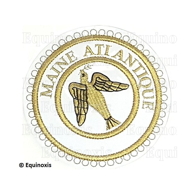 Badge / Macaron GLNF – Grande tenue provinciale – Passé Grand Expert – Maine Atlantique – Brodé machine