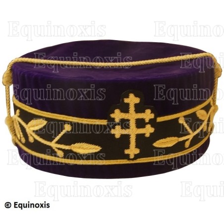Toque maçonnique – REAA – 33ème degré – Souverain Grand Inspecteur Général – Taille 56 – Violette