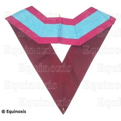 Sautoir maçonnique moiré – La Marque – Vénérable Maître – Cocarde tricolore – Dos