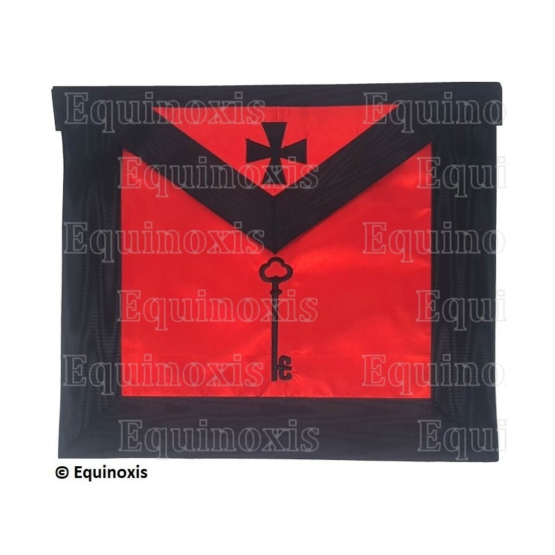 Tablier maçonnique en satin – REAA – 27ème degré – Brodé machine