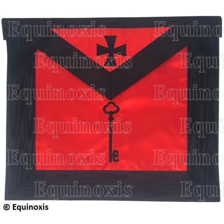 Tablier maçonnique en satin – REAA – 27ème degré – Brodé machine