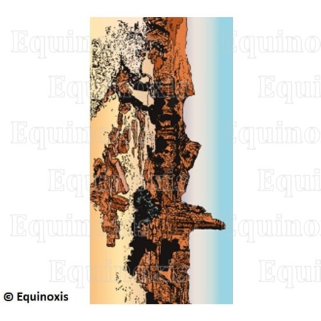 Tapis de Loge maçonnique – Rite Français – 1er Ordre – Le Fugitif colorisé – 160 cm x 80 cm