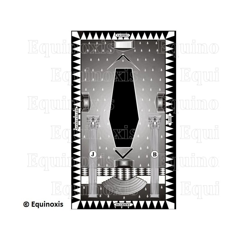 Tapis de Loge maçonnique – Rite Français Traditionnel – Maître – GLAMF