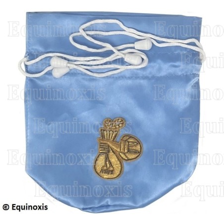 Tronc de la Veuve – Satin bleu RER / RFT – Brodé main