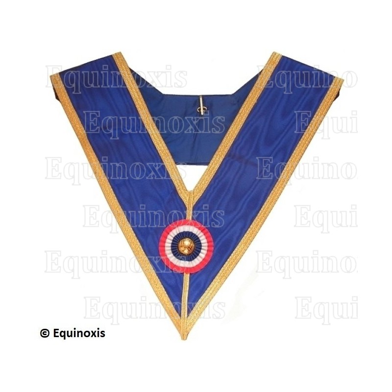 Sautoir maçonnique moiré – GLNF – Grande tenue provinciale