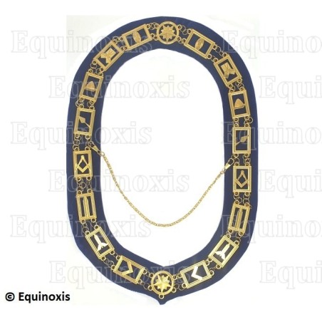 Collier de Vénérable Maître – Rite York – Maillons dorés