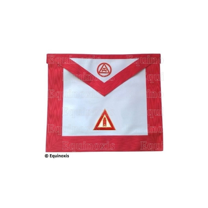 Tablier maçonnique en simili-cuir – Arche Royale Américaine (ARA) – Scribe / 3ème Principal