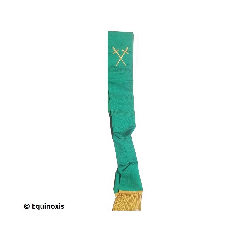 Echarpe maçonnique – Arche Royale d'Ecosse – Officier Passe de Babylone – Broderie machine