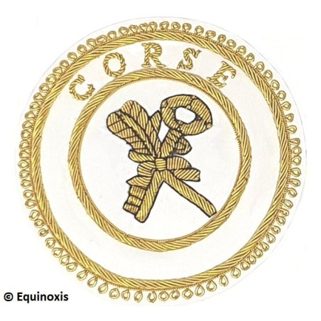 Badge / Macaron GLNF – Grande tenue provinciale – Grand Archiviste – Corse – Brodé main