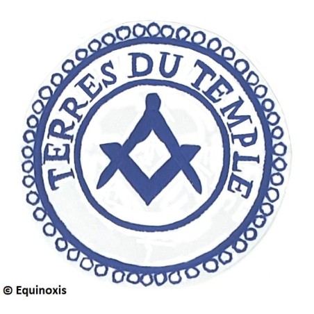 Badge / Macaron GLNF – Petite tenue provinciale – Assistant Grand Maître Provincial – Terres du Temple – Brodé main