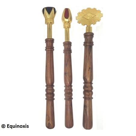 Sceptre maçonnique – Arche Royale Domatique – Set des trois Principaux
