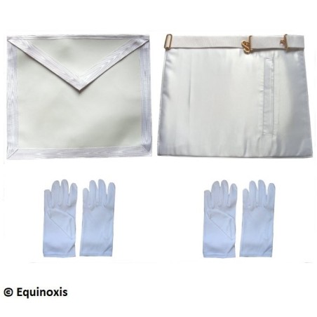 Ensemble Apprenti – Tablier faux cuir + 2 paires de gants blancs
