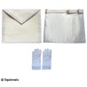 Ensemble Apprenti / Compagnon – Tablier simili-cuir 30 cm x 35 cm + 1 paire de gants blancs