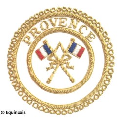Badge / Macaron GLNF – Grande tenue provinciale – Passé Grand Porte-Etendard – Provence – Brodé main
