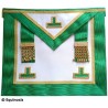 Tablier maçonnique en cuir – Rite de Cerneau – Passé Maître – Brodé main