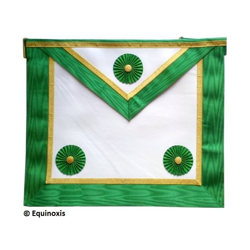 Tablier maçonnique en cuir – Rite de Cerneau – Maître – 33 cm x 39 cm