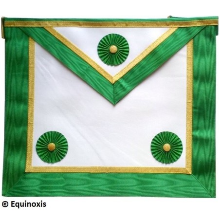 Tablier maçonnique en cuir – Rite de Cerneau – Maître – 33 cm x 39 cm