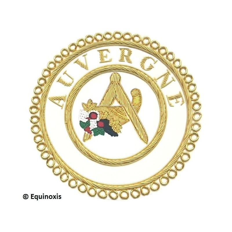 Badge / Macaron GLNF – Grande tenue provinciale – Grand Intendant – Auvergne – Brodé main