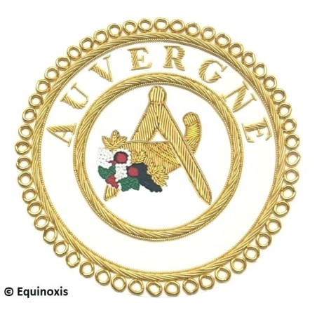 Badge / Macaron GLNF – Grande tenue provinciale – Grand Intendant – Auvergne – Brodé main