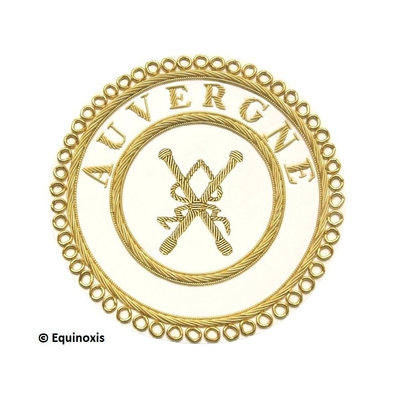Badge / Macaron GLNF – Grande tenue provinciale – Grand Directeur des Cérémonies – Auvergne – Brodé main