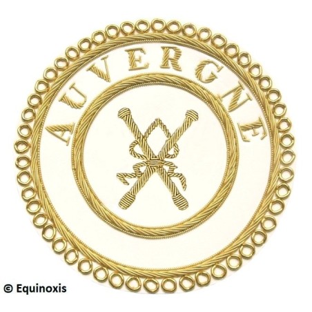 Badge / Macaron GLNF – Grande tenue provinciale – Grand Directeur des Cérémonies – Auvergne – Brodé main