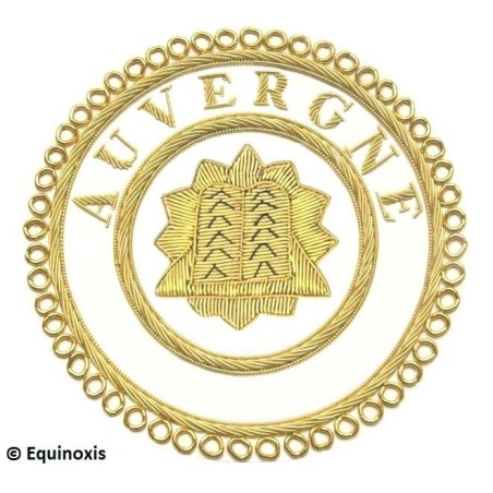 Badge / Macaron GLNF – Grande tenue provinciale – Grand Hospitalier – Auvergne – Brodé main