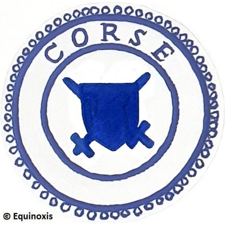 Badge / Macaron GLNF – Petite tenue provinciale – Grand Poursuivant – Corse – Brodé main
