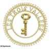 Badge / Macaron GLNF – Grande tenue provinciale – Grand Trésorier – Les Trois Vallées – Brodé main