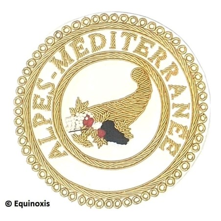 Badge / Macaron GLNF – Grande tenue provinciale – Grand Intendant –  Alpes-Méditerranée – Brodé main