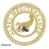 Badge / Macaron GLNF – Grande tenue provinciale – Grand Intendant –  Alpes-Méditerranée – Brodé main