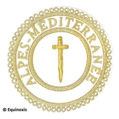 Badge / Macaron GLNF – Grande tenue provinciale – Grand Tuileur –  Alpes-Méditerranée – Brodé main