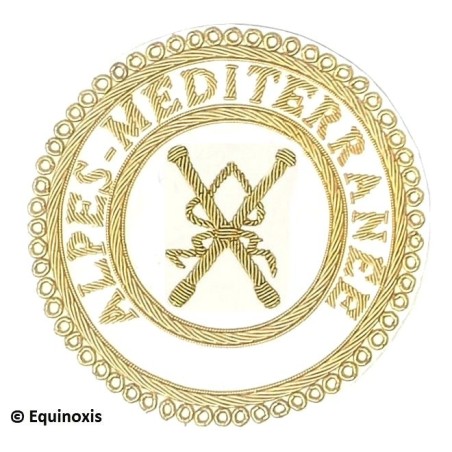Badge / Macaron GLNF – Grande tenue provinciale – Grand Directeur des Cérémonies – Alpes-Méditerranée – Brodé main