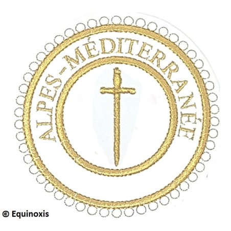 Badge / Macaron GLNF – Grande tenue provinciale – Passé Grand Tuileur – Alpes-Méditerranée – Brodé machine