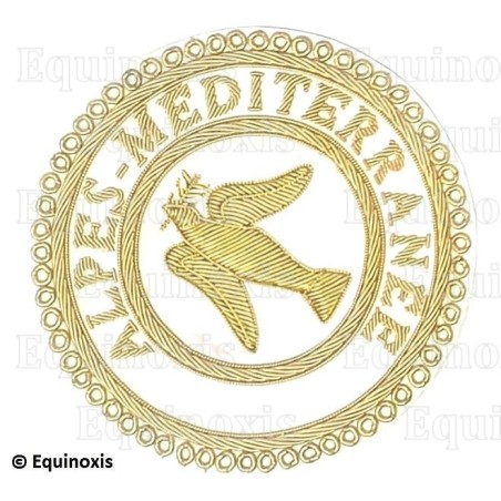 Badge / Macaron GLNF – Grande tenue provinciale – Grand Expert – Alpes-Méditerranée – Brodé main