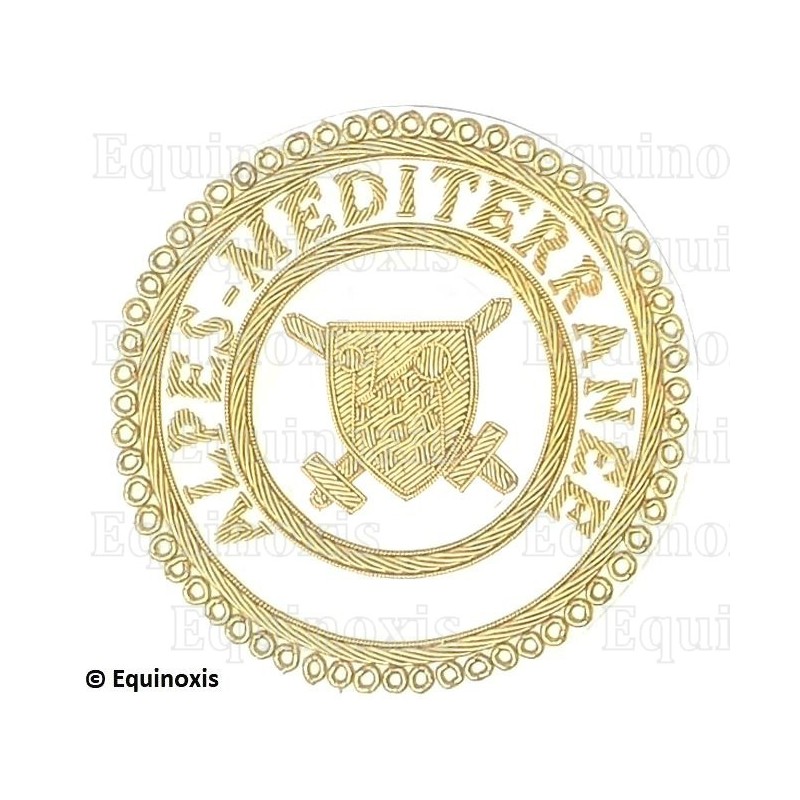 Badge / Macaron GLNF – Grande tenue provinciale – Grand Poursuivant – Alpes-Méditerranée – Brodé main