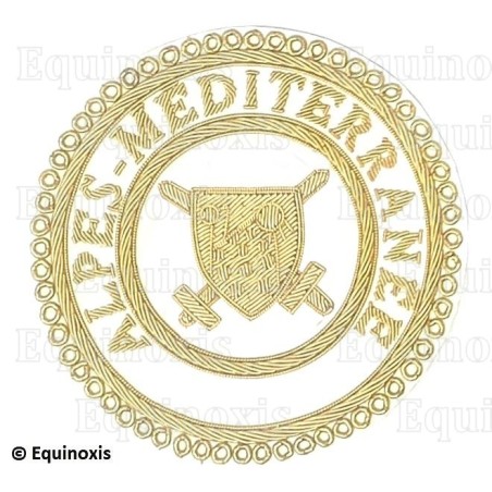 Badge / Macaron GLNF – Grande tenue provinciale – Grand Poursuivant – Alpes-Méditerranée – Brodé main