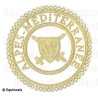 Badge / Macaron GLNF – Grande tenue provinciale – Grand Poursuivant – Alpes-Méditerranée – Brodé main