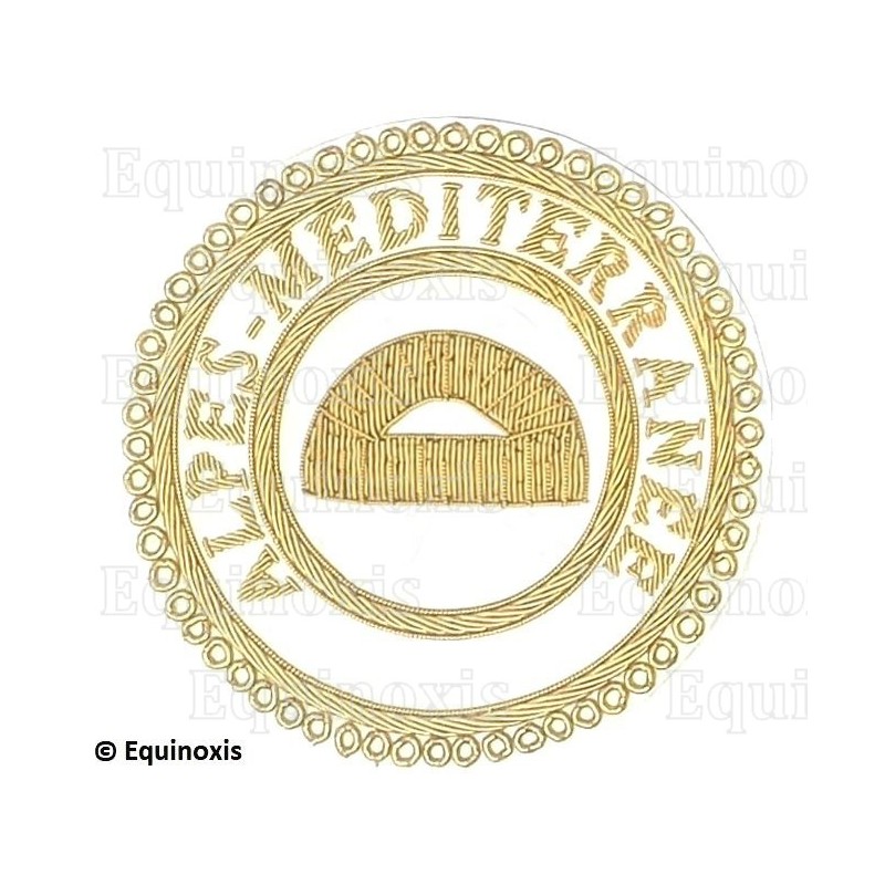 Badge / Macaron GLNF – Grande tenue provinciale – Grand Surintendant – Alpes-Méditerranée – Brodé main
