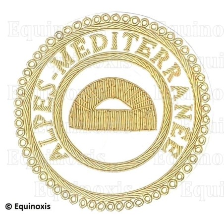 Badge / Macaron GLNF – Grande tenue provinciale – Grand Surintendant – Alpes-Méditerranée – Brodé main