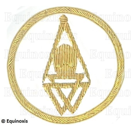 Badge / Macaron – Arche Royale Domatique – Officier National – 3ème Grand Principal – Brodé main