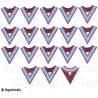 Sautoirs maçonniques moirés – La Marque – Set de 17 Officiers – Sans cocarde – Couleurs françaises